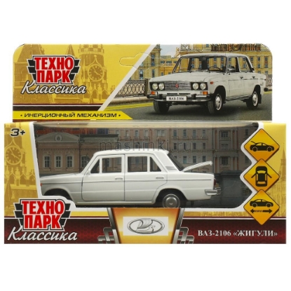 Изображение ТЕХНОПАРК ВАЗ-2106 ЖИГУЛИ 12 см белый