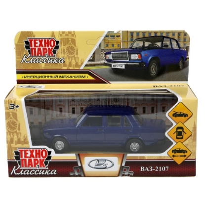 Изображение ТЕХНОПАРК ВАЗ-2107 ЖИГУЛИ 12 см темно-синий