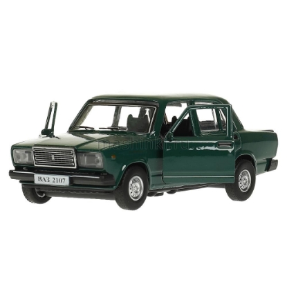 Изображение ТЕХНОПАРК ВАЗ-2107 ЖИГУЛИ 12 см темно-зеленый