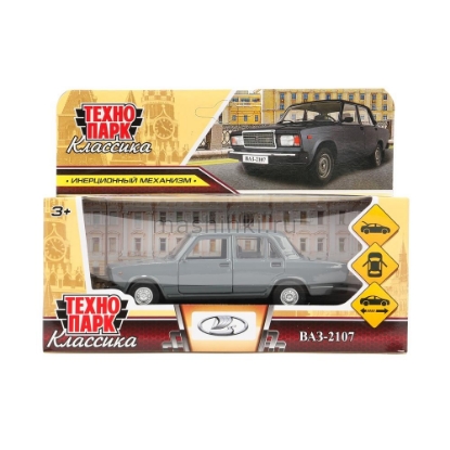Изображение ТЕХНОПАРК ВАЗ-2107 ЖИГУЛИ 12 см серый