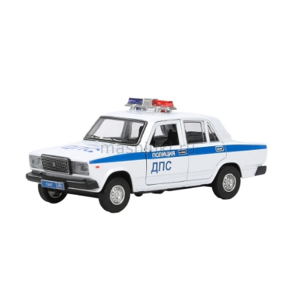 Изображение ТЕХНОПАРК ВАЗ-2107 ЖИГУЛИ Полиция 12 см (свет, звук) белый
