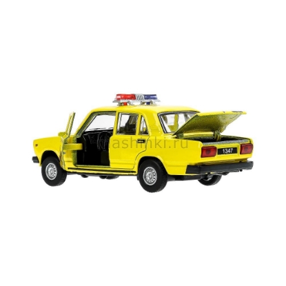 Изображение ТЕХНОПАРК ВАЗ-2107 ЖИГУЛИ Полиция 12 см желтый