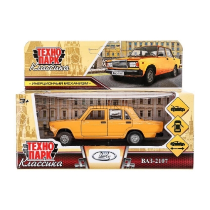 Изображение ТЕХНОПАРК ВАЗ-2107 ЖИГУЛИ 12 см желтый