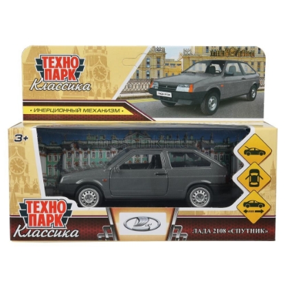 Изображение ТЕХНОПАРК ВАЗ-2108 LADA Спутник 12 см серый