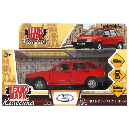 Изображение ТЕХНОПАРК ВАЗ-2109 LADA Спутник 12 см красный
