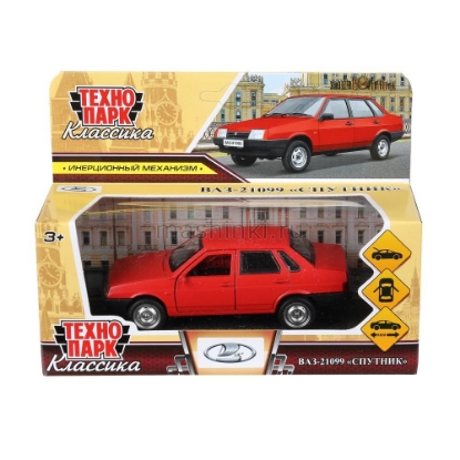 Изображение ТЕХНОПАРК ВАЗ-21099 LADA Спутник 12 см матовый красный