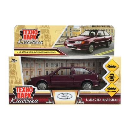 Изображение ТЕХНОПАРК ВАЗ-2113 LADA 12 см фиолетовый (красный?)