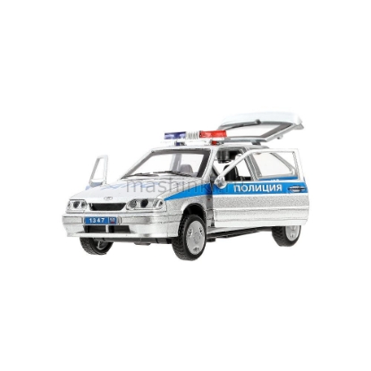 Изображение ТЕХНОПАРК ВАЗ-2113 Полиция 12 см серебристый