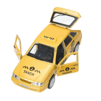 Изображение ТЕХНОПАРК ВАЗ-2114 LADA Samara такси 12 см желтый