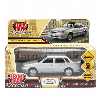 Изображение ТЕХНОПАРК ВАЗ-2115 LADA Samara 12 см серебристый