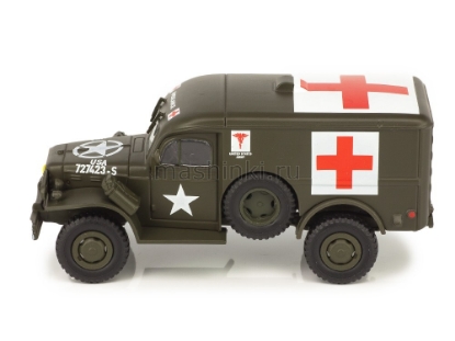 Изображение ATLAS 1/43 DODGE WC54 Military Ambulance 1945 green