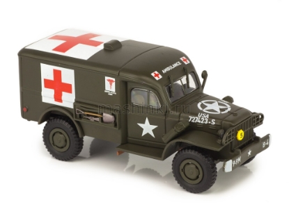 Изображение ATLAS 1/43 DODGE WC54 Military Ambulance 1945 green