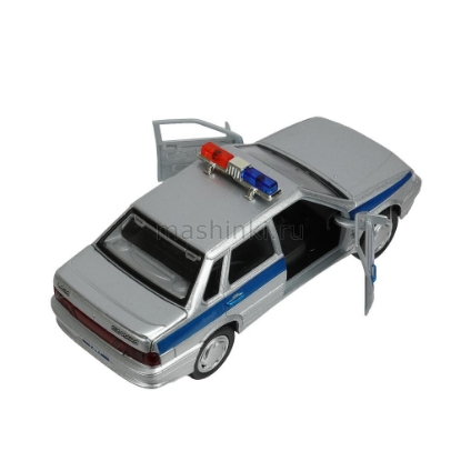 Изображение ТЕХНОПАРК ВАЗ-2115 LADA Samara Полиция 12 см (свет, звук) серебристый