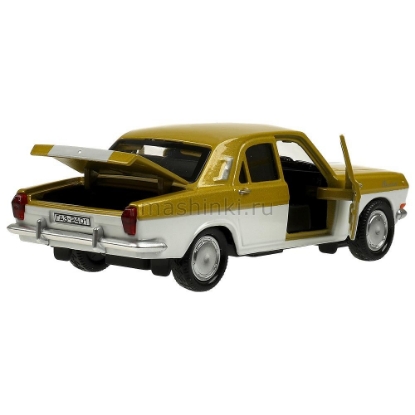 Изображение ТЕХНОПАРК ГАЗ-2401 ВОЛГА 12 см бело-золотой