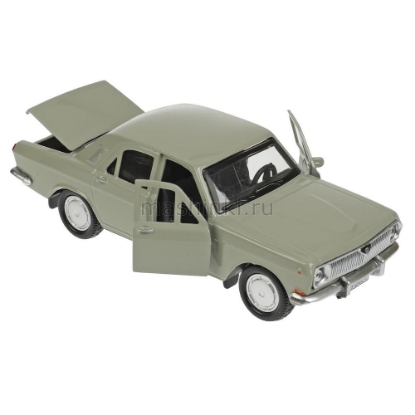 Изображение ТЕХНОПАРК ГАЗ-2401 ВОЛГА 12 см серый