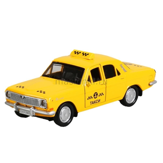 Изображение ТЕХНОПАРК ГАЗ-2401 ВОЛГА такси 12 см желтый