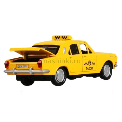 Изображение ТЕХНОПАРК ГАЗ-2401 ВОЛГА такси 12 см желтый