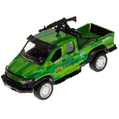 Изображение ТЕХНОПАРК ГАЗ Вепрь+пулемет 12,5 см Армия России зеленый