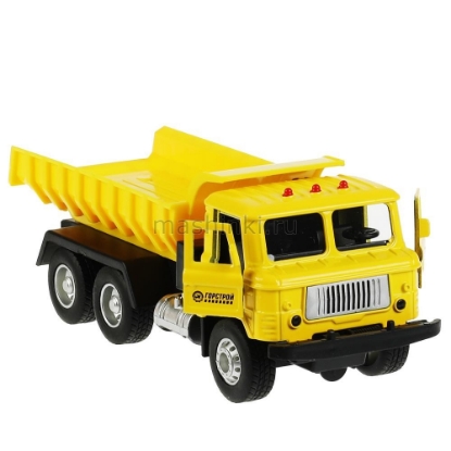 Изображение ТЕХНОПАРК ГАЗ-66 самосвал 18 см (свет, звук) желтый