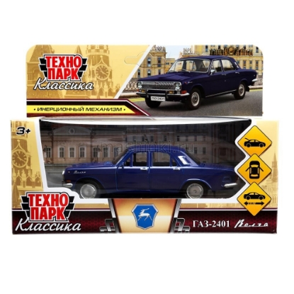 Изображение ТЕХНОПАРК ГАЗ-2401 ВОЛГА 12 см темно-синий