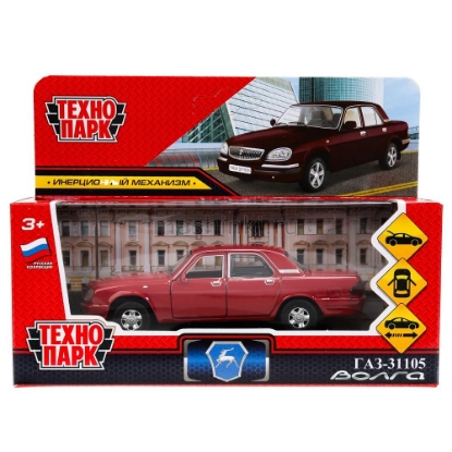 Изображение ТЕХНОПАРК ГАЗ-31105 ВОЛГА 12 см красный