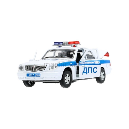 Изображение ТЕХНОПАРК ГАЗ-31105 ВОЛГА Полиция 12 см (свет, звук) белый