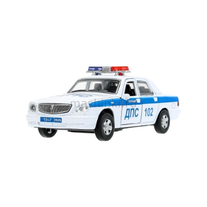 Изображение ТЕХНОПАРК ГАЗ-31105 ВОЛГА Полиция 12 см (свет, звук) белый
