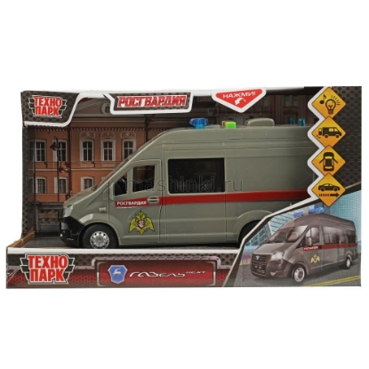 Изображение ТЕХНОПАРК ГАЗЕЛЬ Next Росгвардия 22 см (свет, звук) пластм. серый откр. коробка