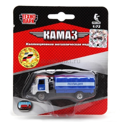 Изображение ТЕХНОПАРК Грузовики (Г-66 Урал КамАЗ Газель) металл. 7,5 см блистер