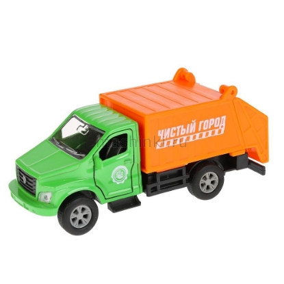 Изображение ТЕХНОПАРК ГАЗОН Next мусоровоз 15,5 см оранжево-зеленый