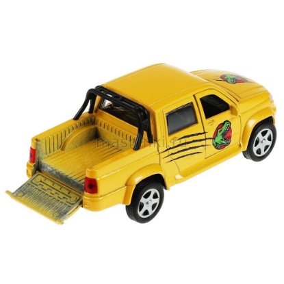 Изображение ТЕХНОПАРК УАЗ Патриот/Patriot пикап раскраска динозавры 12 см желтый