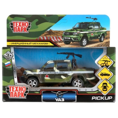 Изображение ТЕХНОПАРК УАЗ Патриот/Patriot пикап + пулемет 12 см камуфляж