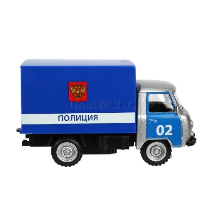 Изображение ТЕХНОПАРК УАЗ-3303 Полиция 11 см серебристо-синий