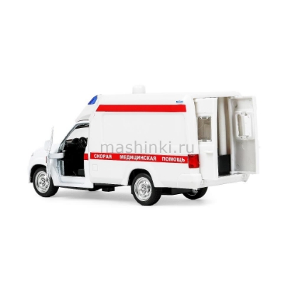 Изображение ТЕХНОПАРК УАЗ Профи Скорая помощь Реанимация 14 см (свет, звук) белый
