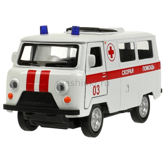 Изображение ТЕХНОПАРК УАЗ-452 Скорая помощь 10,5 см металл. белый