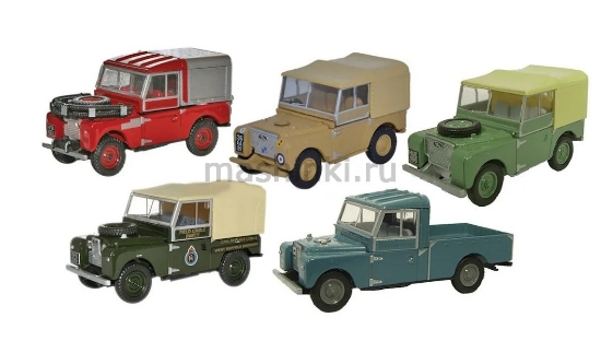 Изображение OXFORD 1/76 Набор 5 шт LAND ROVER Series I