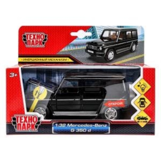 Изображение ТЕХНОПАРК 1/32 MERCEDES-BENZ G350 14,8 см (свет, звук, 4/6) металл. черный