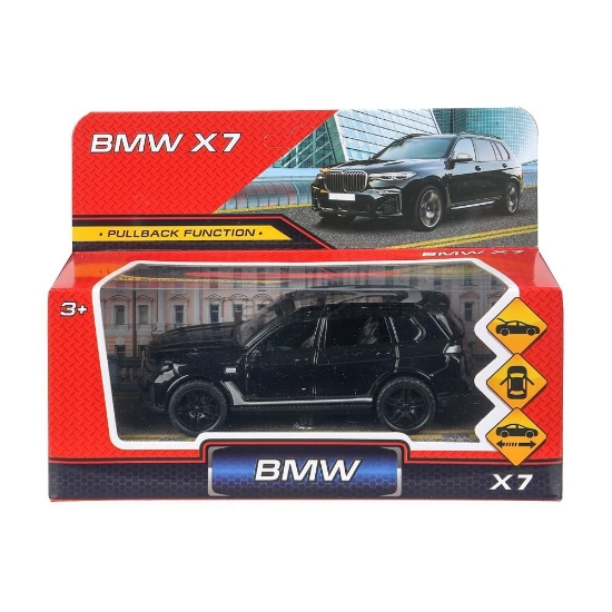 Изображение ТЕХНОПАРК BMW X7 12 см металл. черный