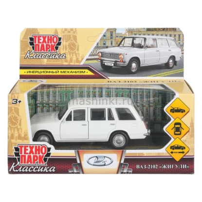 Изображение ТЕХНОПАРК ВАЗ-2102 ЖИГУЛИ 12 см металл. белый