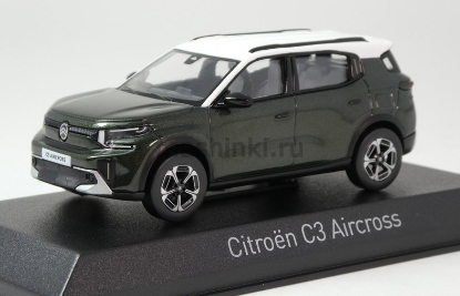 Изображение NOREV 1/43 CITROEN C3 Aircross (кроссовер) 2025 montana green/white