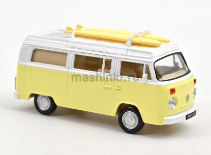 Изображение NOREV JET CAR 1/43 VW T2 Combi Camper Van доски для серфинга 1973 astel yellow