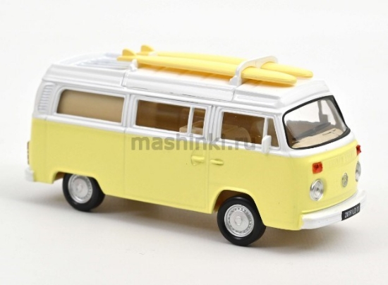 Изображение NOREV JET CAR 1/43 VW T2 Combi Camper Van доски для серфинга 1973 astel yellow