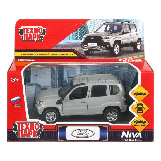 Изображение ТЕХНОПАРК LADA Niva/НИВА Travel 12 см металл. серый