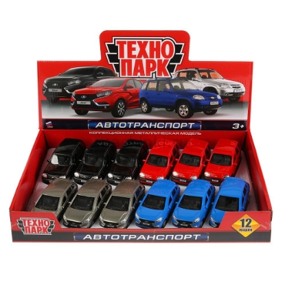 Изображение ТЕХНОПАРК CHEVROLET NIVA/НИВА+LADA XRAY 12 см металл. в ассорт. б/коробки