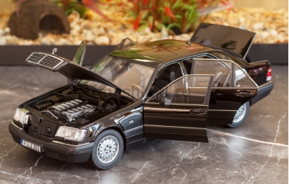 Изображение NOREV 1/18 MERCEDES-BENZ S600 (W140) 1997 (6/6) obsidian black metallic