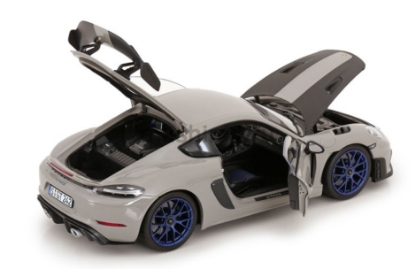 Изображение NOREV 1/18 PORSCHE 718 Cayman GT4 RS Weissach Pack (982C) 2023 (4/4) chalk grey/black