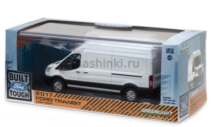 Изображение GREENLIGHT 1/43 FORD Transit Jumbo High Roof (высокая крыша) 2017 oxford white