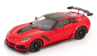 Изображение IXO 1/18 CHEVROLET Corvette C7 ZR1 Coupe 2019 (0/4) red/black