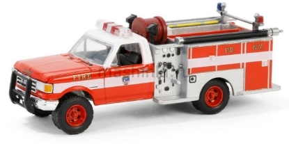 Изображение GREENLIGHT 1/64 FORD F-350 Mini Pumper пикап с пожарным оборудованием Fire Department City of New York (FDNY) 160th Anniversary Edition 1987