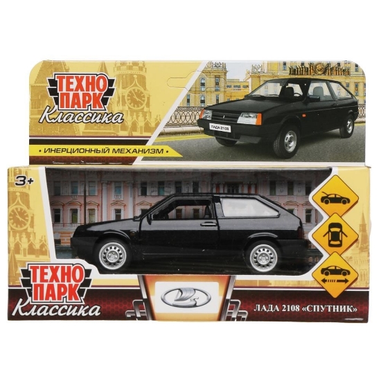 Изображение ТЕХНОПАРК ВАЗ-2108 LADA Спутник 12 см металл. черный